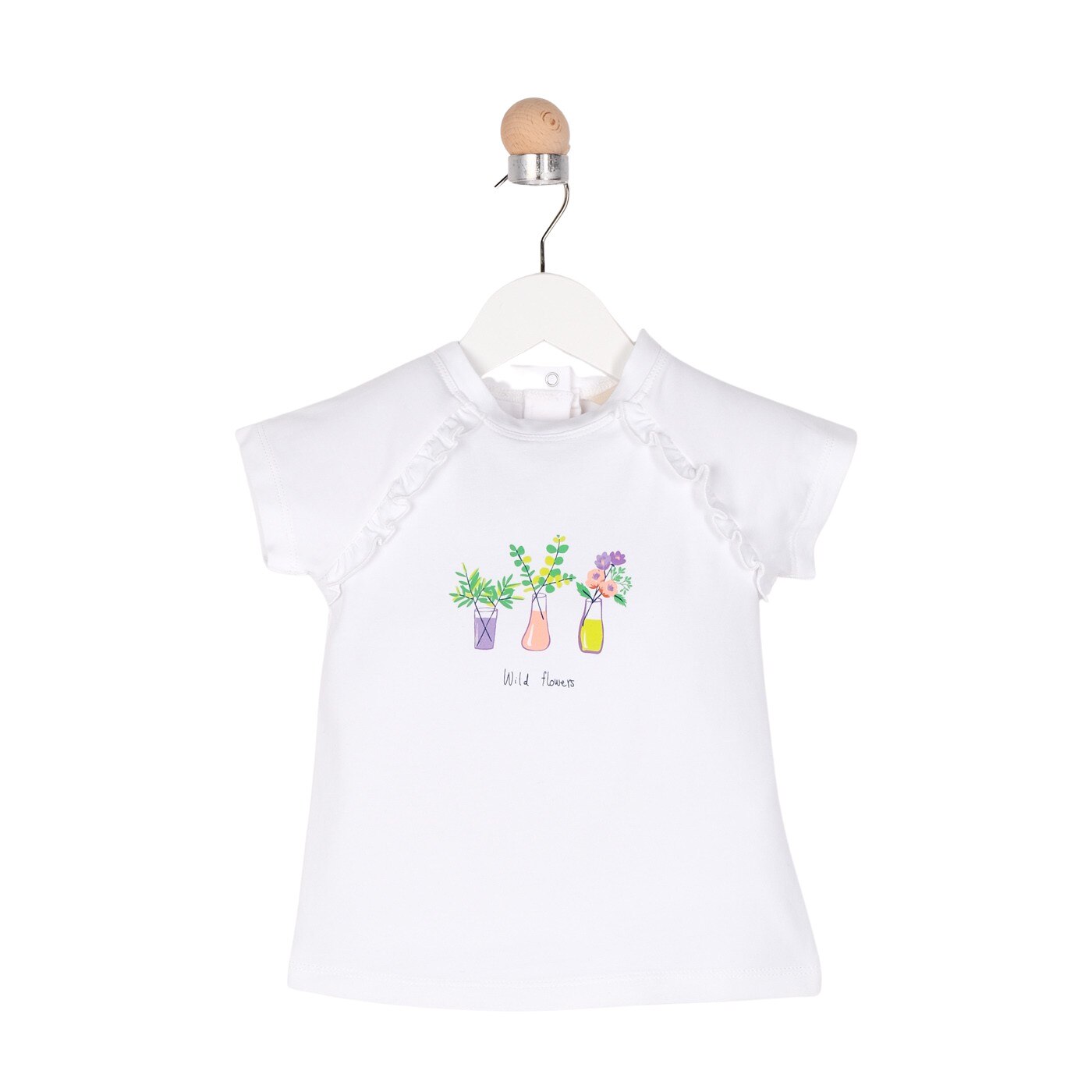 Tricou pentru fete, culoare alba, colectia Happy Place 3835