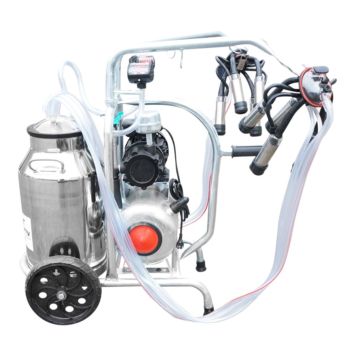 Aparat de muls vaci cu grup colector 160cc, sasiu galvanizat, bidon inox 40L, 2 posturi Breckner Germany