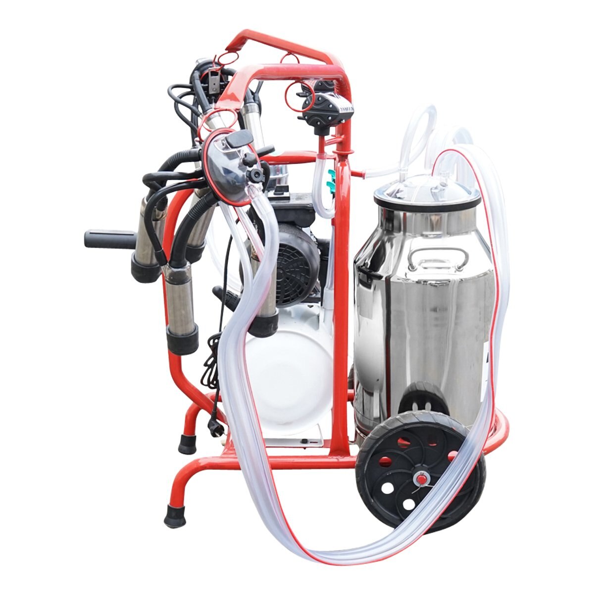 Aparat de muls vaci cu grup colector 160cc, sasiu vopsit electrostatic, bidon inox 40L, 2 posturi Breckner Germany