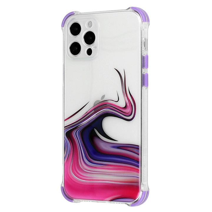 Калъф G-Tech Ink, съвместим със Samsung Galaxy A71, Еластична гума против удар, Защита на камерата, 1,5 мм, Розов