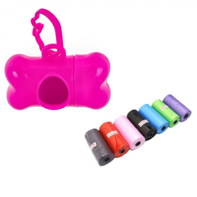 Set dispenser in forma de os si 15 Saci de fecale pentru animale de companie