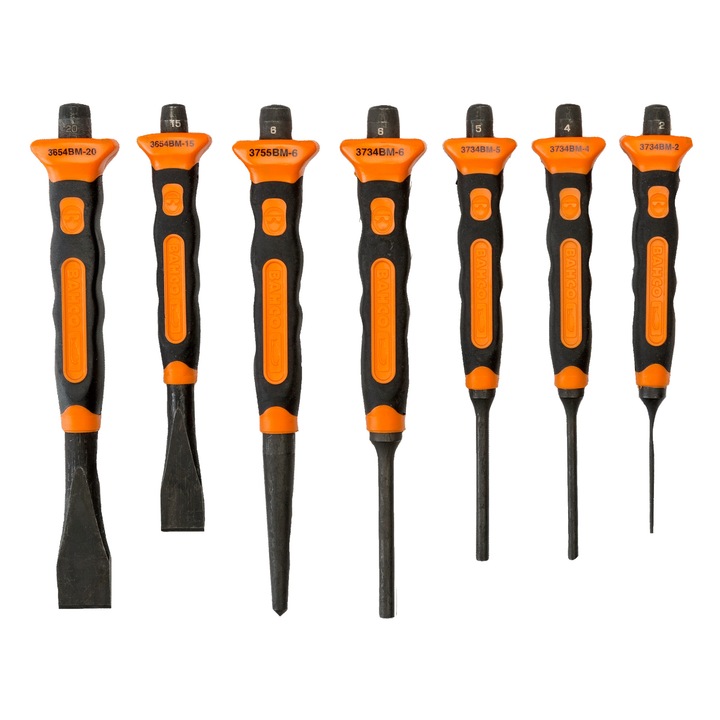 Комбиниран комплект длета, за камък, 7 бр, Bahco