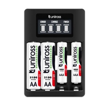 Set incarcator ULTRA RAPID plus 4 acumulatori R6 2700 mAh Set incarcator ULTRA RAPID plus 4 acumulatori R6 2700 mAh