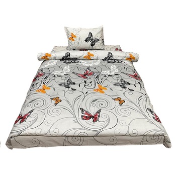 Lenjerie pat single, multicolora, pentru saltea de 90cm,  Lenjerie pat single, multicolora, pentru saltea de 90cm,