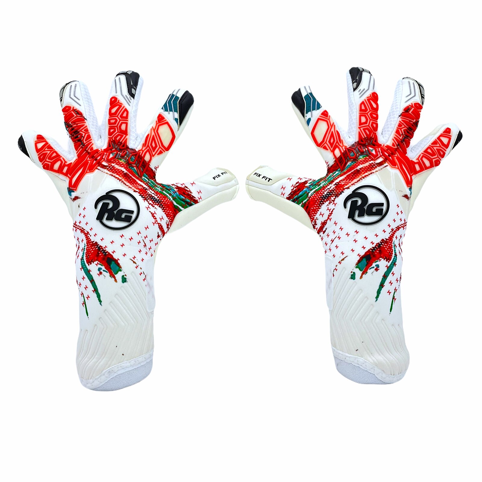 Manusi de portar RG Aversa, alb-rosu, 7