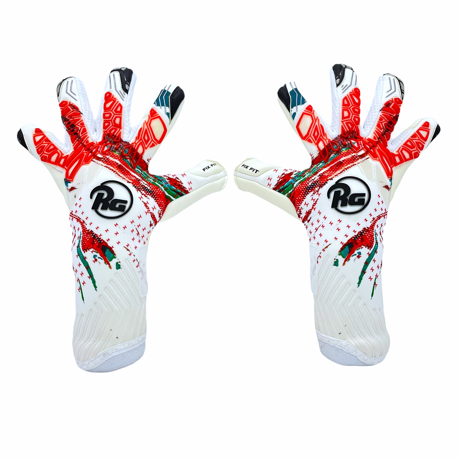 Manusi de portar RG Aversa, alb-rosu, 11