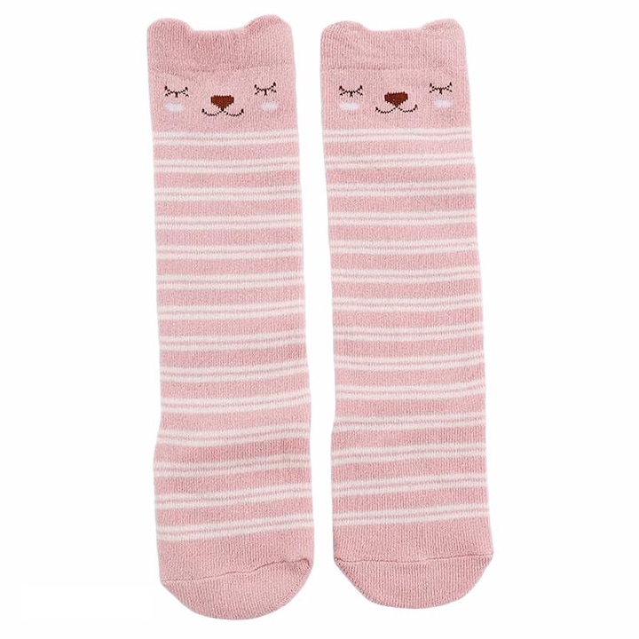 Дълги животински чорапи, Розово