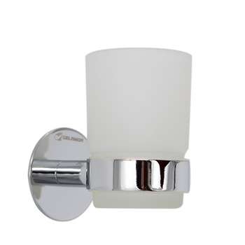 Suport pahar Gelamor 18706 din alama, autoadeziv, finisaj cromat, cu pahar inclus Suport pahar Gelamor 18706 din alama, autoadeziv, finisaj cromat, cu pahar inclus