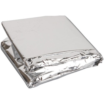 Folie termica din aluminiu pentru situatii de urgenta, dimensiuni: 132x213 cm Folie termica din aluminiu pentru situatii de urgenta, dimensiuni: 132x213 cm