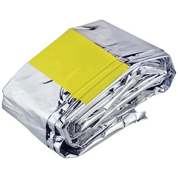 Sac din folie termica din aluminiu pentru situatii de urgenta, dimensiuni: 92x213 cm Sac din folie termica din aluminiu pentru situatii de urgenta, dimensiuni: 92x213 cm