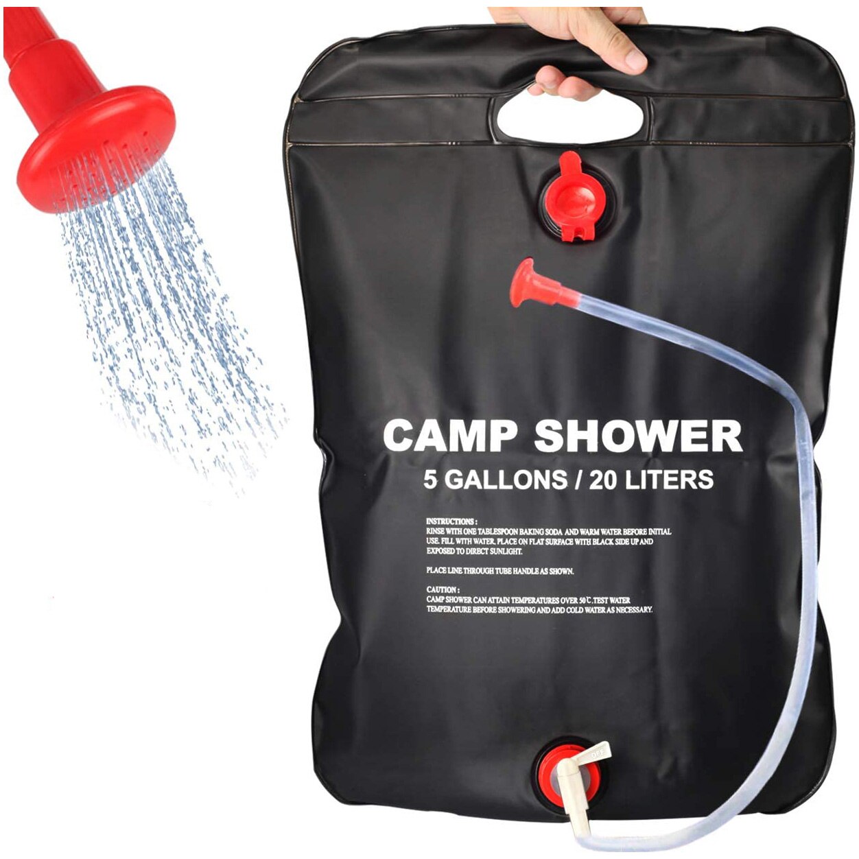 Dus manual pentru camping, capacitate 20 litri