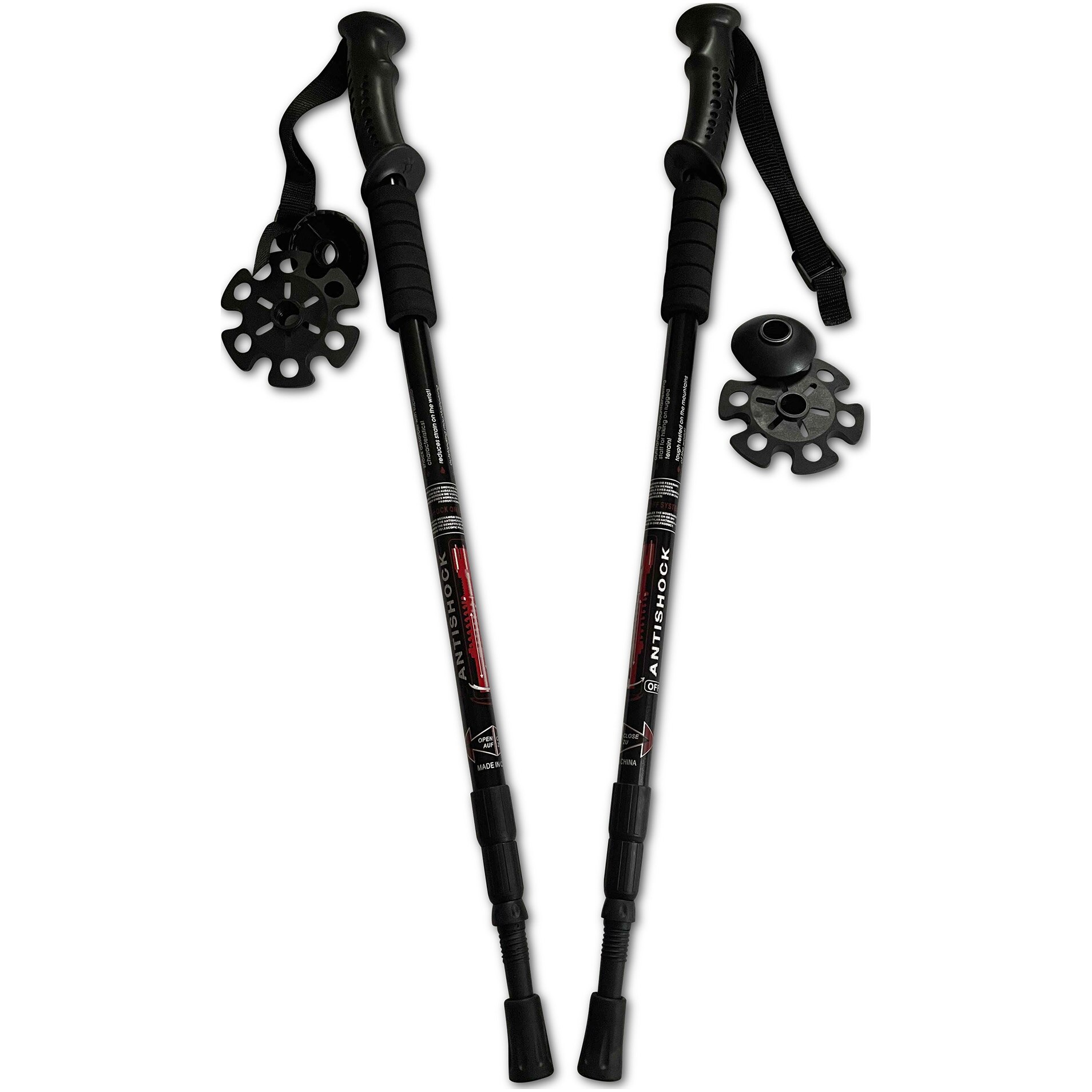 Bat extensibil pentru hiking, 3 sectiuni, lungime: 135 cm