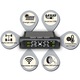 Sistem monitorizare presiune aer anvelope, Vaxiuja®, senzori externi, alarma auditiva, auto OFF, incarcare solara si micro USB, Afisaj LCD, Negru