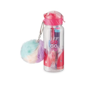 Set sticla Imaginarium Sports Bottle Bundle Keychain, 500 ml, cu pai, pom-pom colorat si 7 rechizite Set sticla Imaginarium Sports Bottle Bundle Keychain, 500 ml, cu pai, pom-pom colorat si 7 rechizite