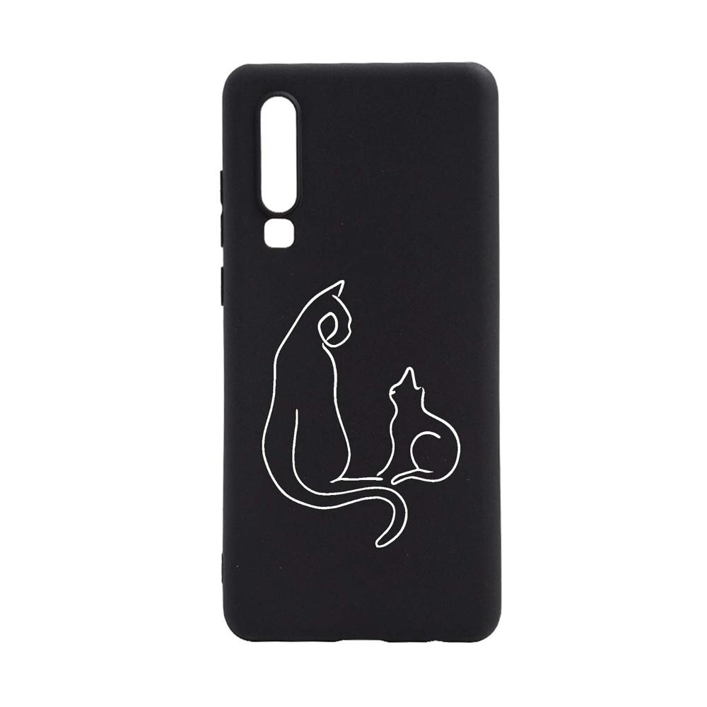 Husa Silicon Compatibila Cu Samsung Galaxy A7 2018, Abstract Cat, rezistenta la uzura, anti-alunecare, B738