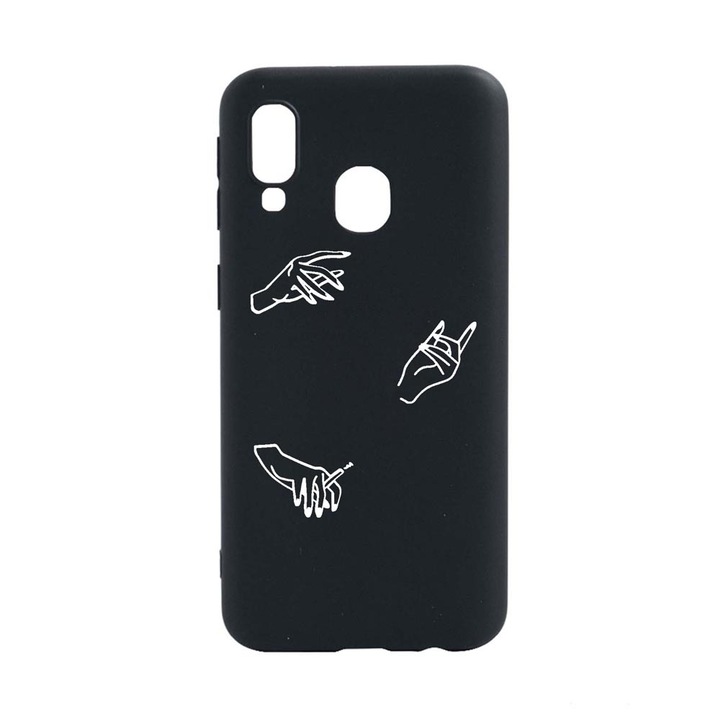 Husa Silicon Compatibila Cu Samsung Galaxy A40, Hands, rezistenta la uzura, anti-alunecare, B740