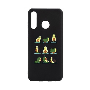 Husa Silicon Compatibila Cu Huawei P30 Lite, Avocado Yoga, rezistenta la uzura, anti-alunecare, B752 Husa Silicon Compatibila Cu Huawei P30 Lite, Avocado Yoga, rezistenta la uzura, anti-alunecare, B752