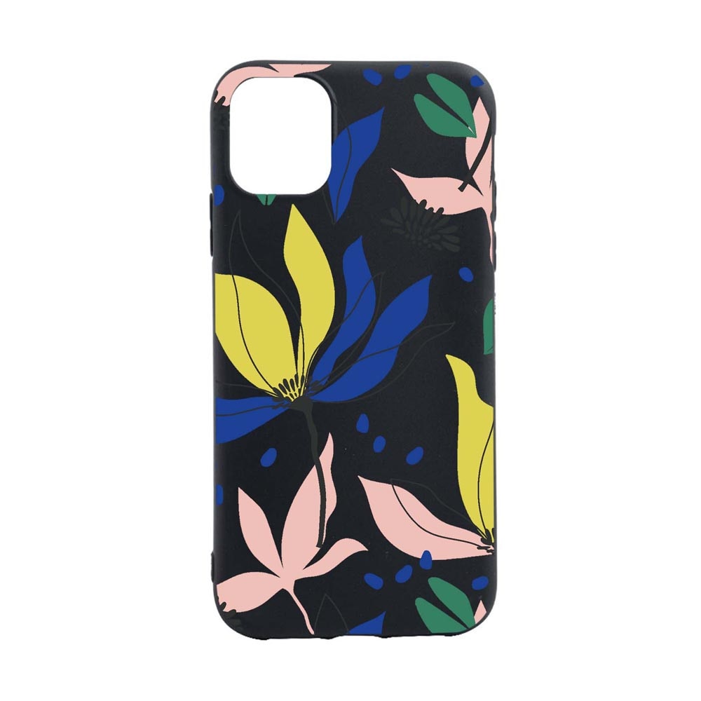 Husa Silicon Compatibila cu Apple iPhone 13 Mini, Flowers Pattern, rezistenta la uzura, anti-alunecare, B754