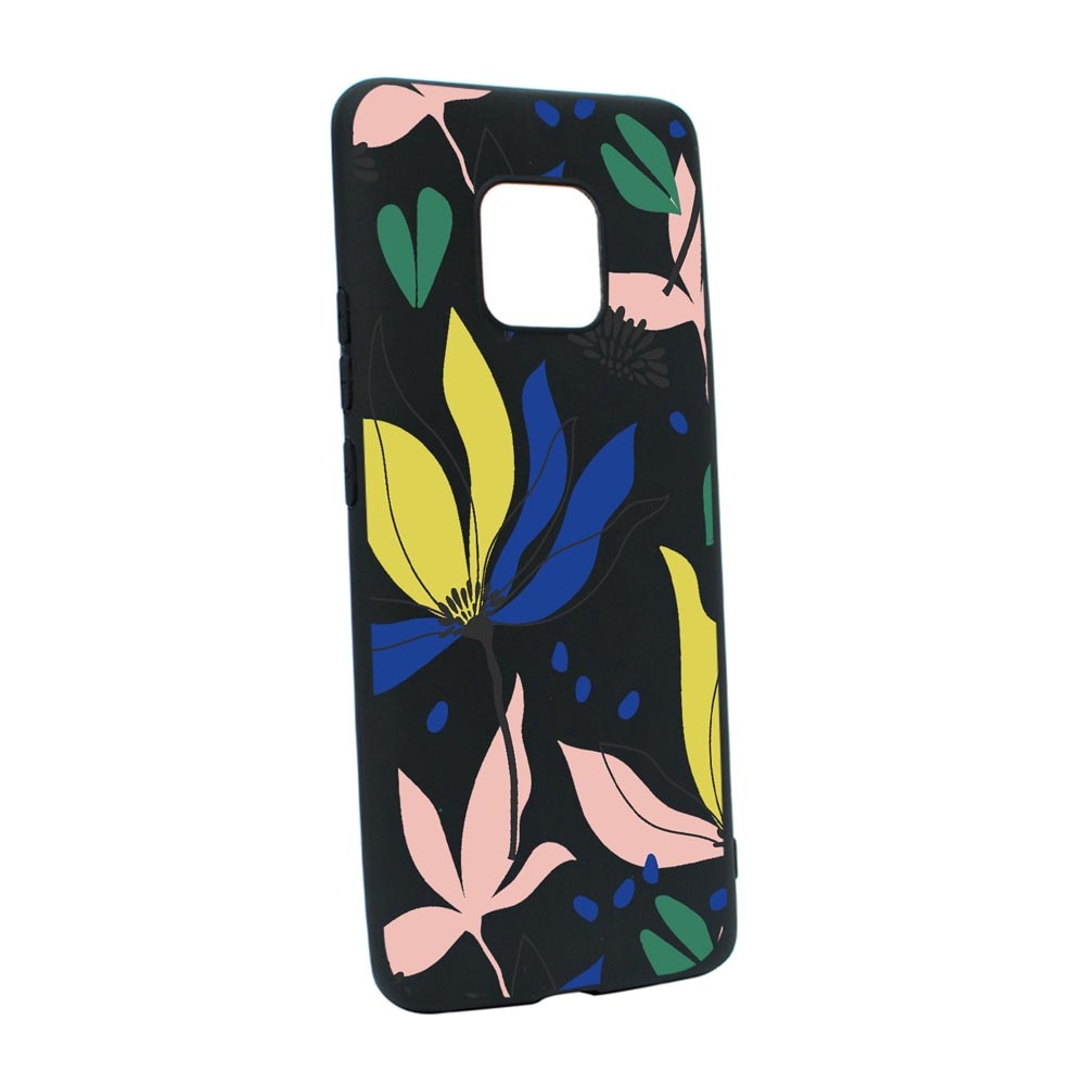 Husa Silicon Compatibila cu Motorola Moto E7 Plus, Flowers Pattern, rezistenta la uzura, anti-alunecare, B754