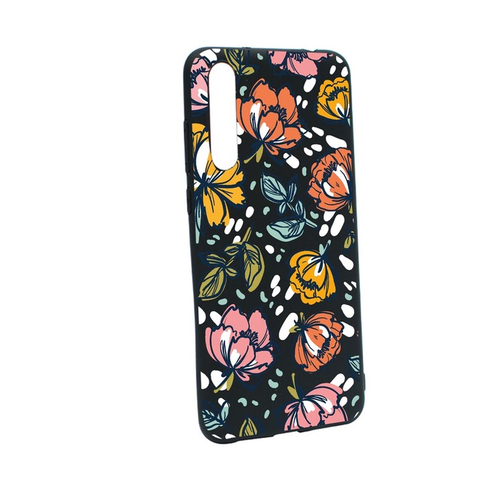 Szilikon védőtok, Samsung Galaxy A50 / A50s, Flowers - Pastel Colors, B755