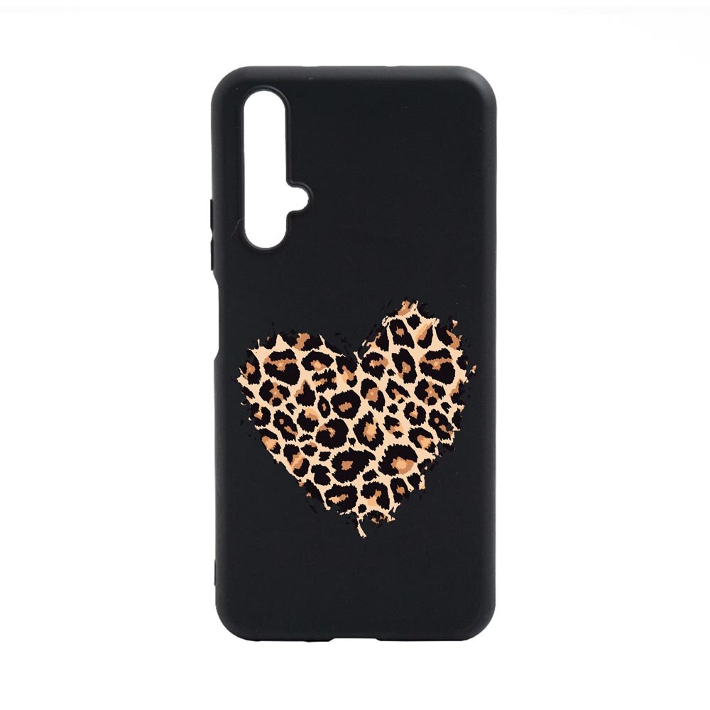 Husa Silicon Compatibila Cu Huawei Nova 5T, Leopard Heart, rezistenta la uzura, anti-alunecare, B761