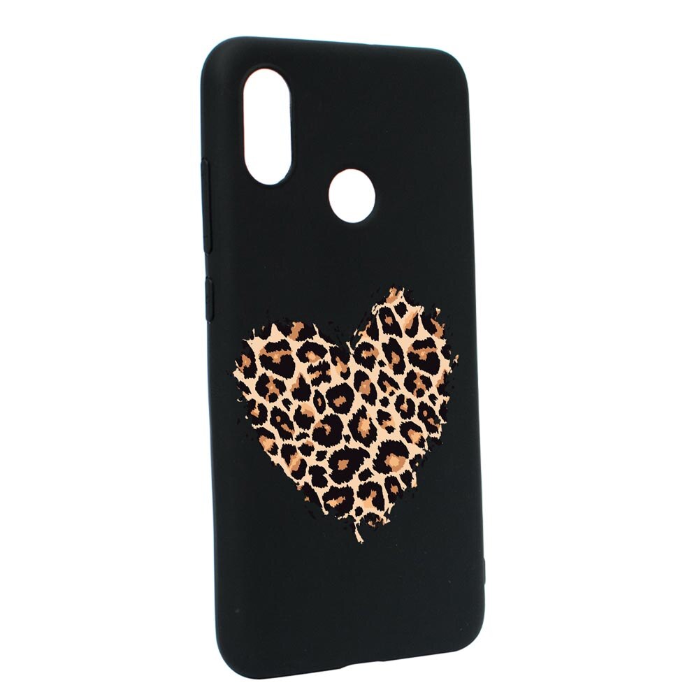 Husa Silicon Compatibila Cu Motorola Moto E7 Power, Leopard Heart, rezistenta la uzura, anti-alunecare, B761