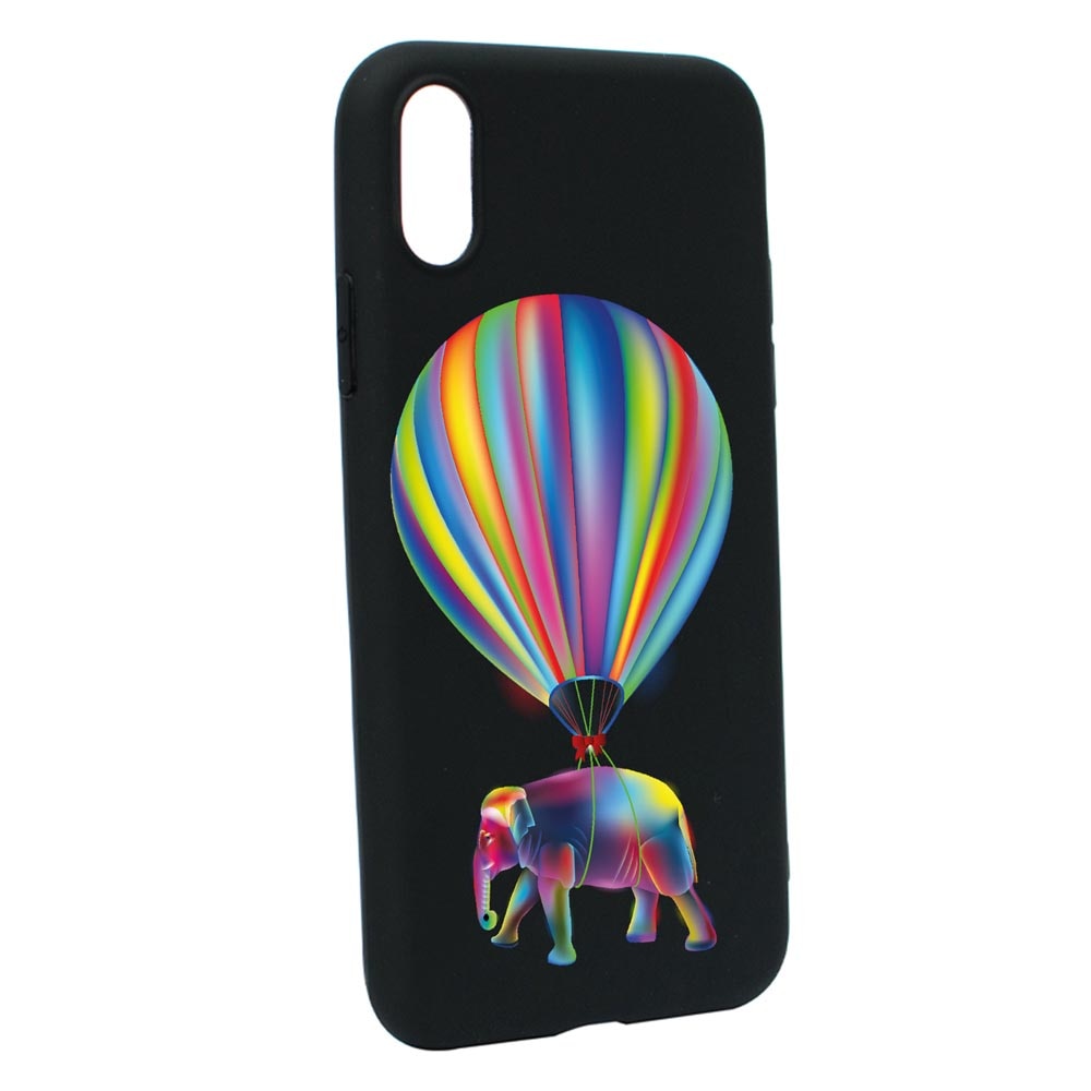 Husa Silicon Compatibila Cu Samsung Galaxy A10, Rainbow Elefant, rezistenta la uzura, anti-alunecare, B767