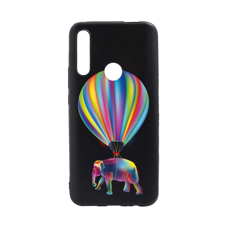 Husa Silicon Compatibila Cu Xiaomi Redmi Note 8T, Rainbow Elefant, rezistenta la uzura, anti-alunecare, B767