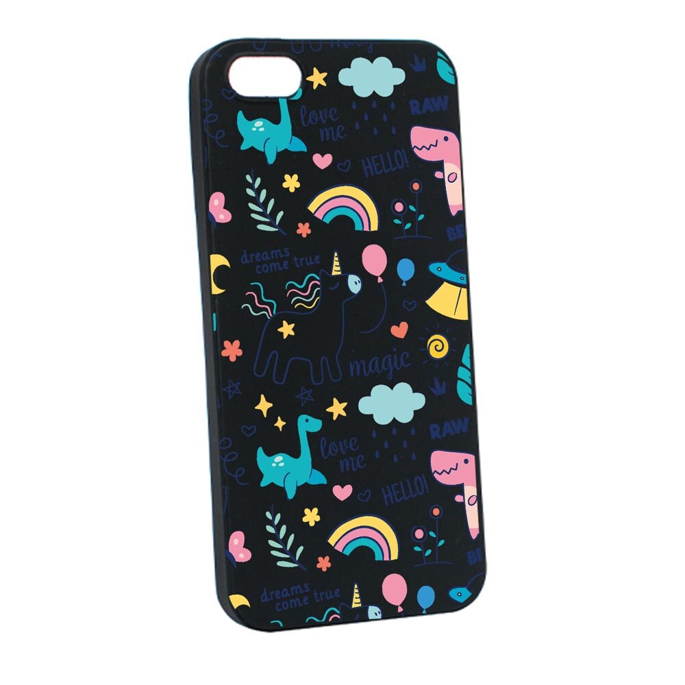 Husa Silicon Compatibila Cu Apple iPhone SE / 5S / 5, Unicorn - Dreams Come True, rezistenta la uzura, anti-alunecare, B759