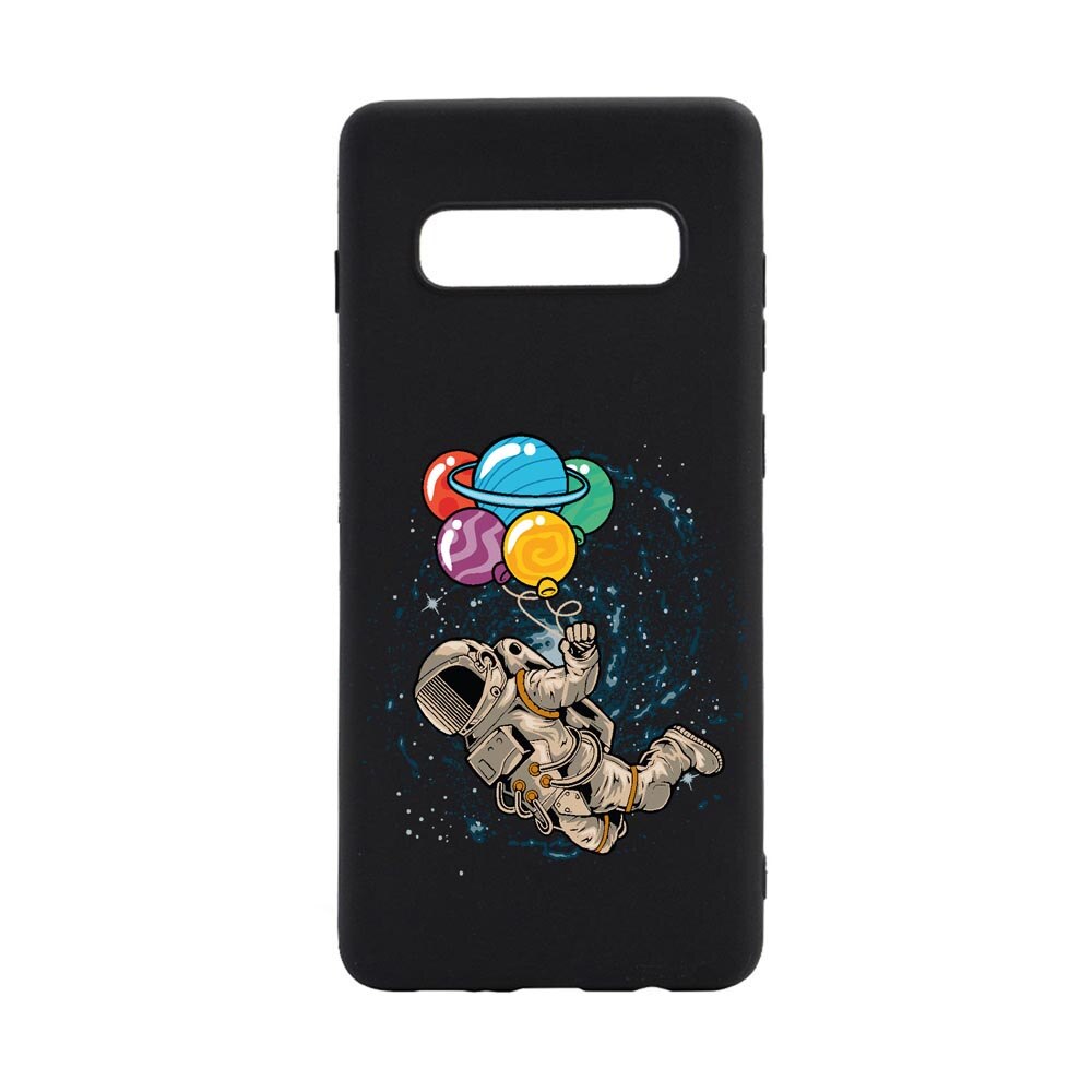 Husa Silicon Compatibila Cu Samsung Galaxy S10 Plus, Happy Astronaut, rezistenta la uzura, anti-alunecare, B773