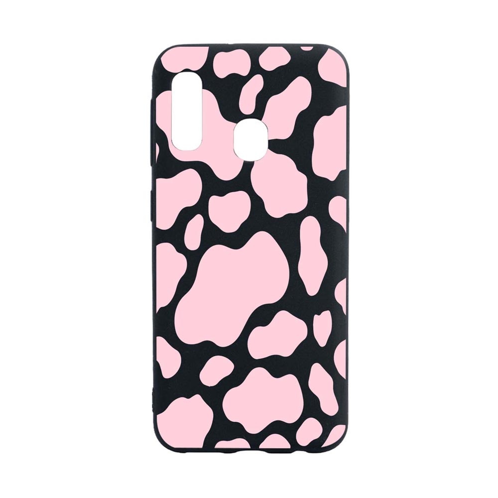Husa Silicon Compatibila Cu Samsung Galaxy A20E, Pink Cow, rezistenta la uzura, anti-alunecare, B786