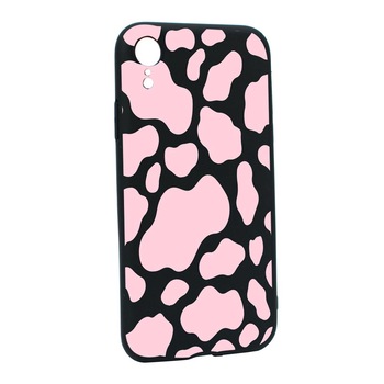 Husa Silicon Compatibila Cu Apple iPhone XR, Pink Cow, rezistenta la uzura, anti-alunecare, B786 Husa Silicon Compatibila Cu Apple iPhone XR, Pink Cow, rezistenta la uzura, anti-alunecare, B786