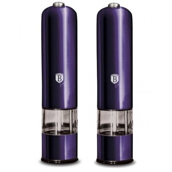 Set de 2 piese rasnite electrice de sare si piper Berlinger Haus BH-9289,culoare purple Set de 2 piese rasnite electrice de sare si piper Berlinger Haus BH-9289,culoare purple