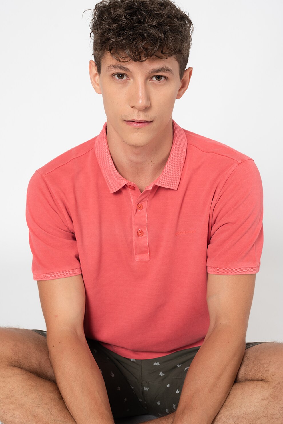State of Art, Tricou polo din bumbac, Corai