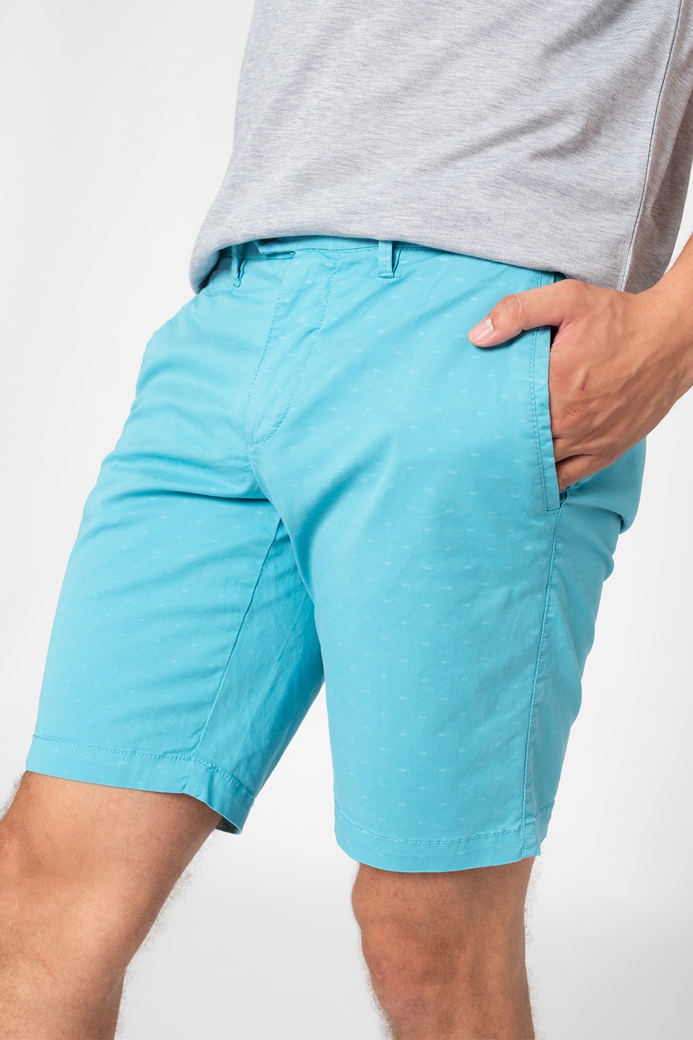 State of Art, Bermude chino cu imprimeu, Albastru aqua