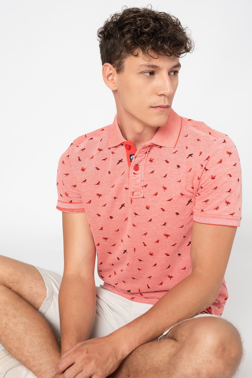 State of Art, Tricou polo cu model grafic, Rosu, S