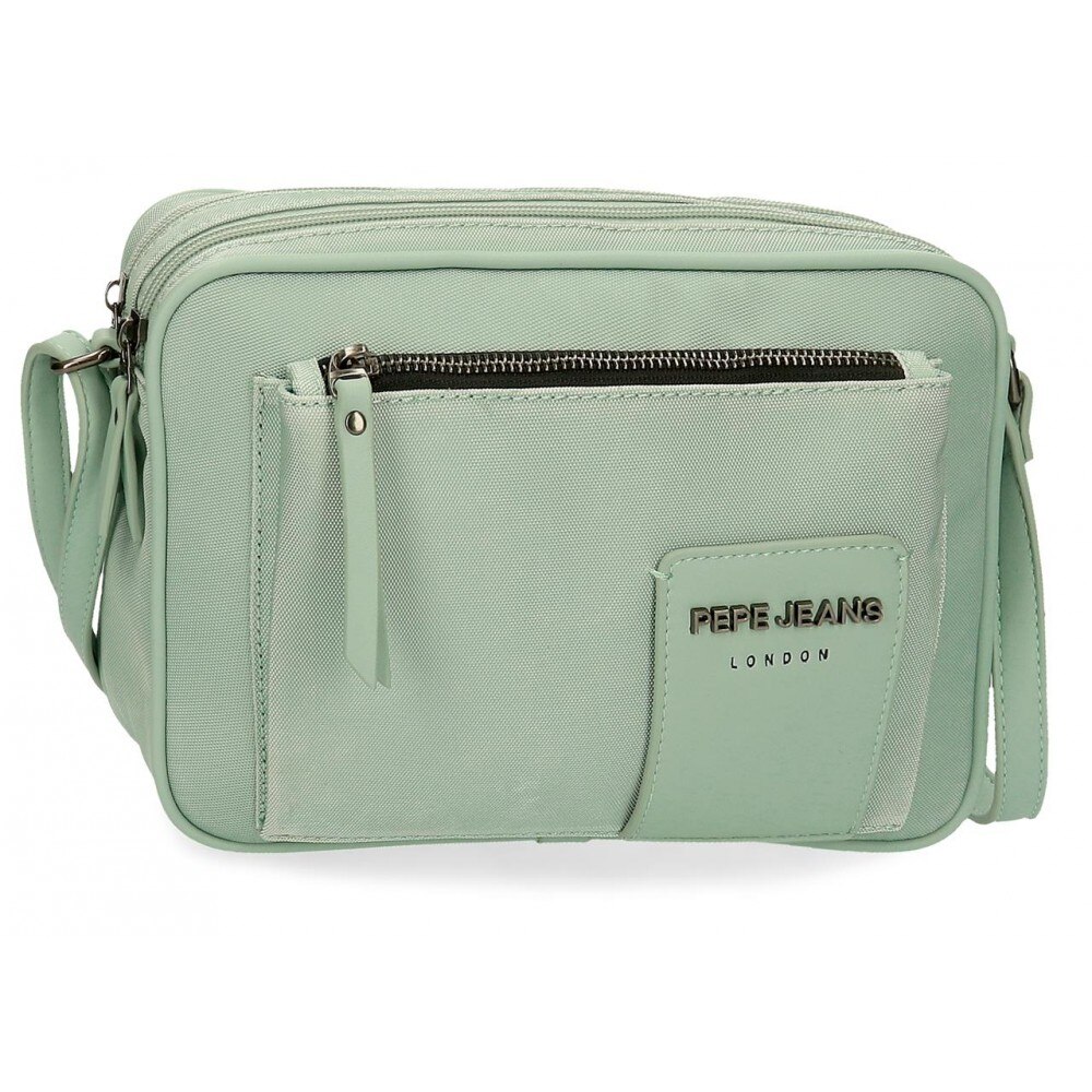 Geanta crossbody 2 compartimente Pepe Jeans Mia, turcoaz