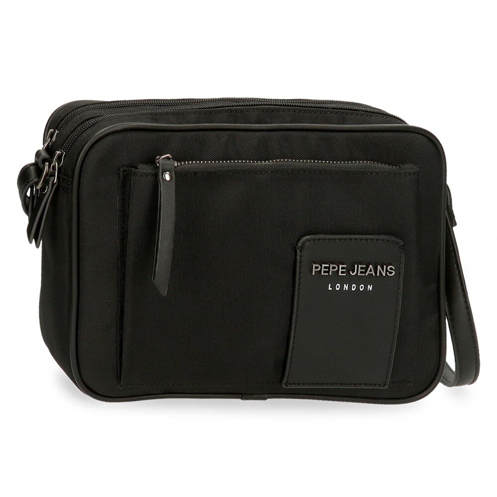 Geanta crossbody 2 compartimente Pepe Jeans Mia, neagra