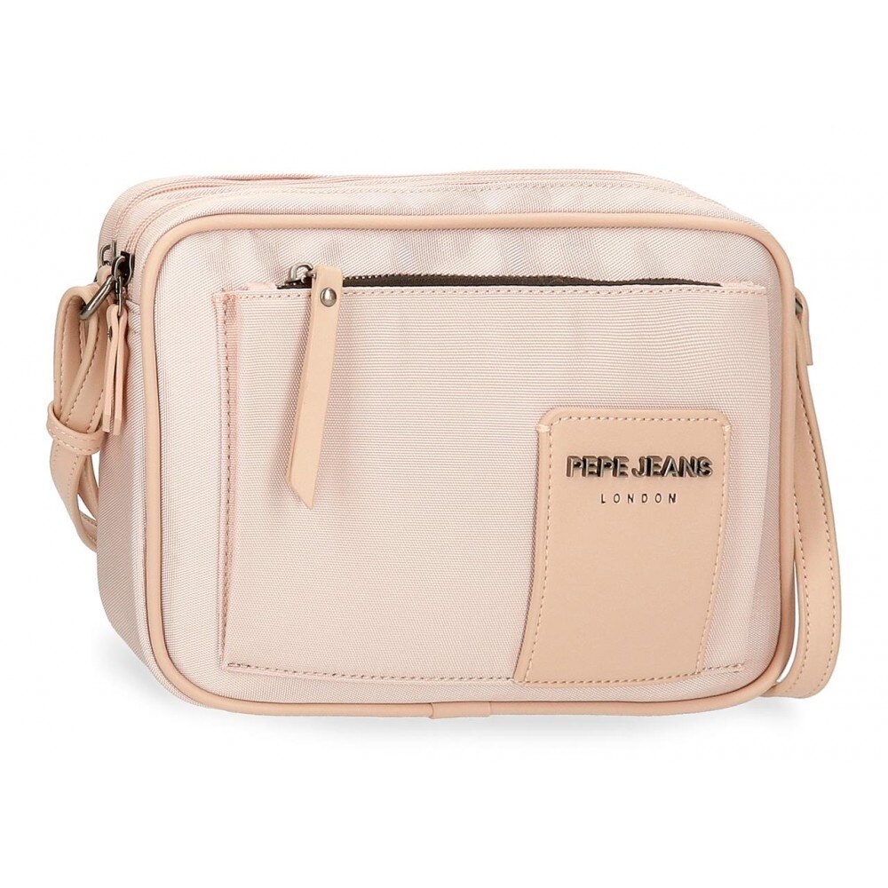 Geanta crossbody 2 compartimente Pepe Jeans Mia, roz
