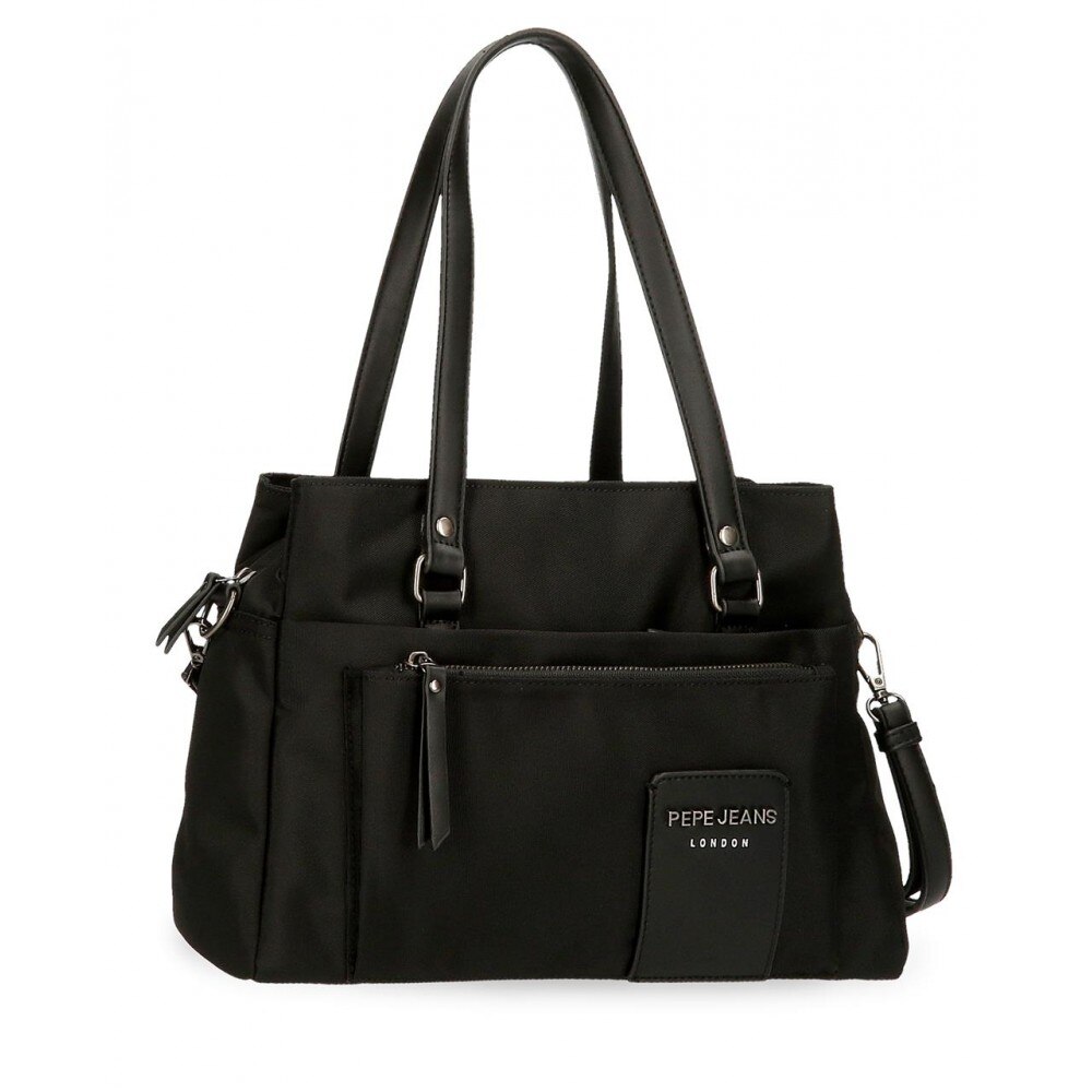 Geanta umar 34 cm Pepe Jeans Mia, neagra