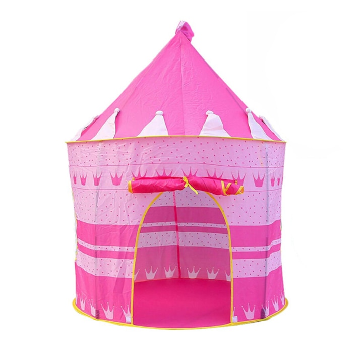 Палатка за деца Verk Group, Тип замък, За интериор или екстериор, 135x105 см, Розов