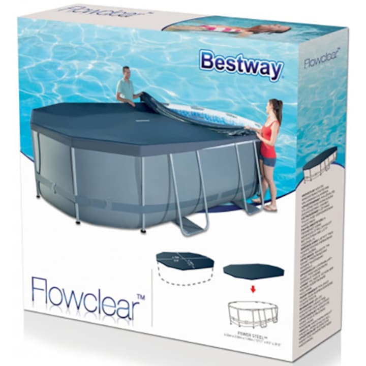 Покривало Bestway Flowclear за овален басейн 3.05 м x 2.00 м, PVC