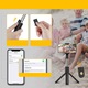 Vaxiuja Selfie Stick, 3 az 1-ben, Bluetooth, levehető távirányító, Teleszkópos, 70 cm, Állvány, Telefontartó, Fekete