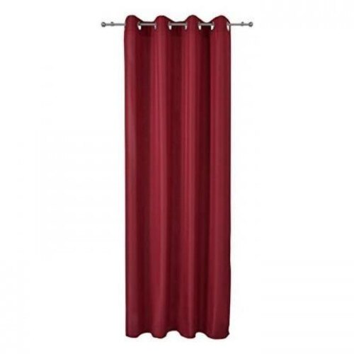 Perdea Beautissu Amelie VB, Efect usor de intunecare, Agatare cu inele, 140х245см, Rosu