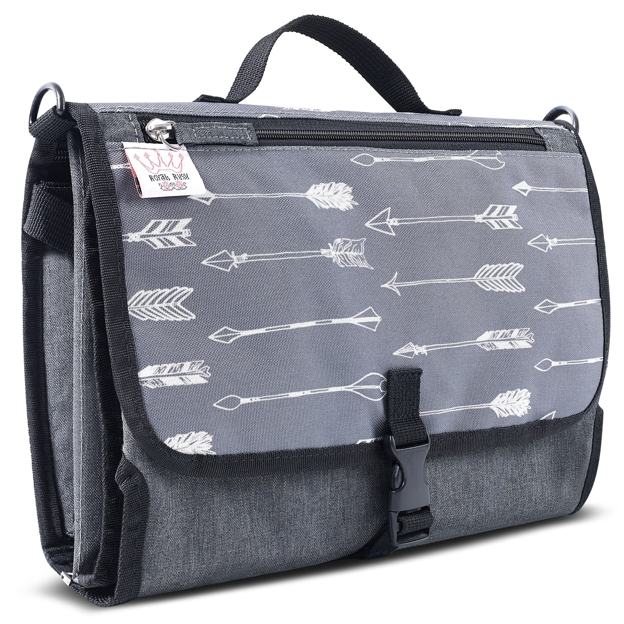 Gentuta bebelusi pentru schimbat scutece si infasat, Royal Rusu, Marime Standard, Gri