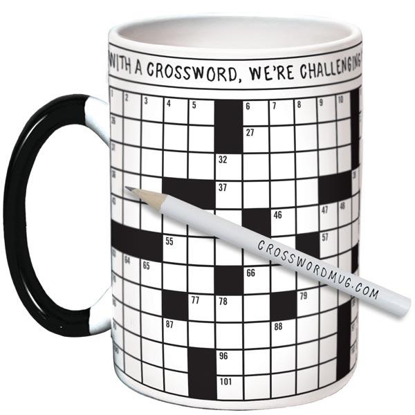 Cana - Crossword Puzzle, Ceramica, 400 ml, Alb