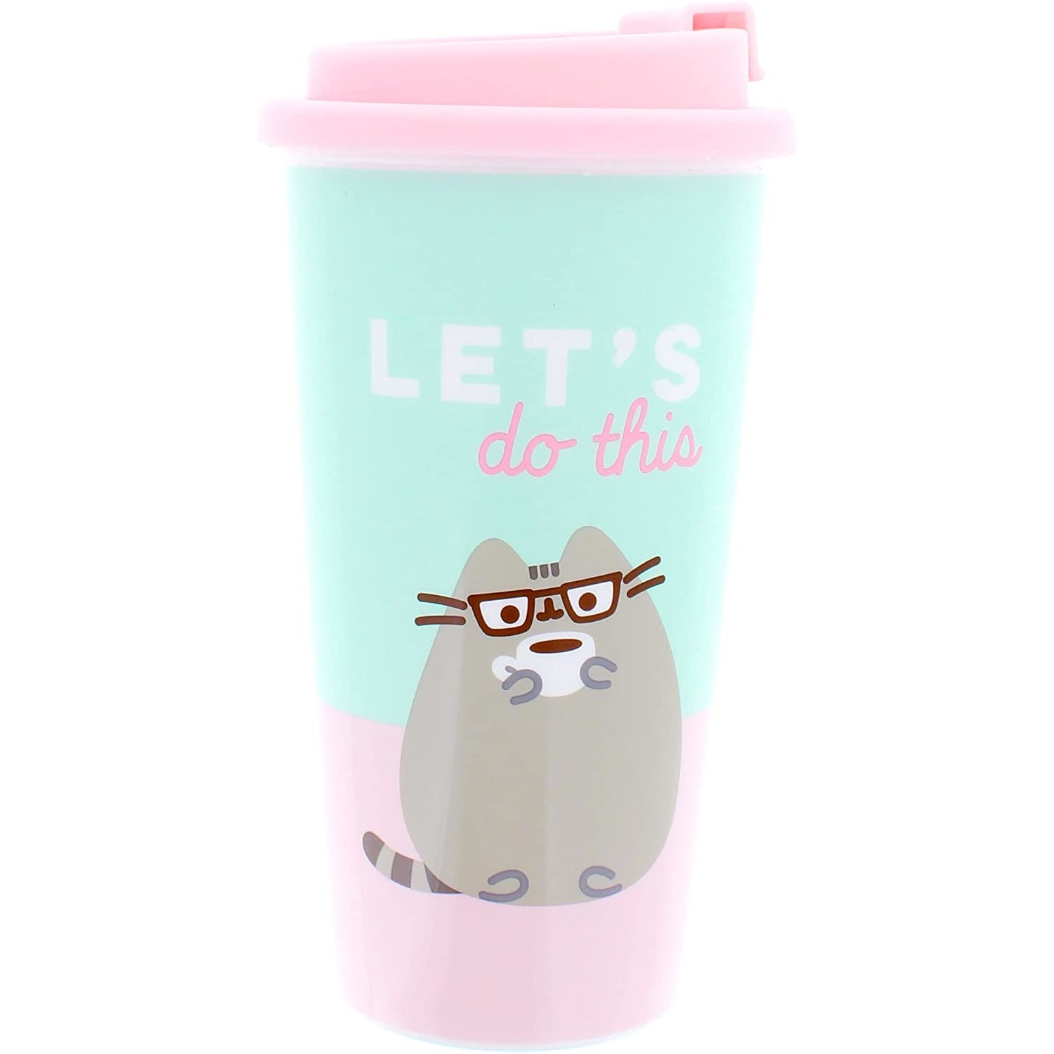 Cana de voiaj - Simply Pusheen, Plastic, 400 ml, Multicolor