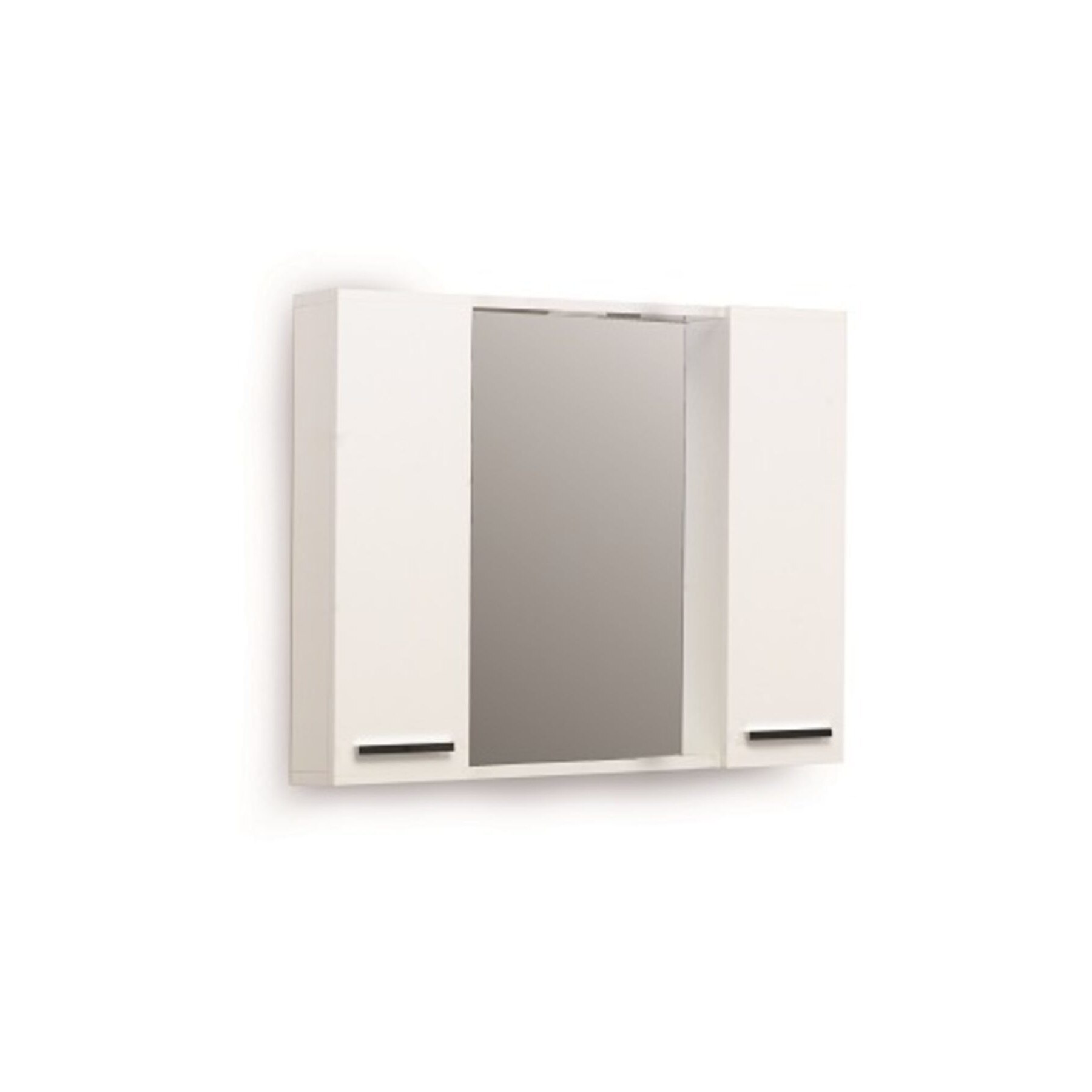 Dulap baie cu oglinda, Modul Superior, Karen, Tekzen, Alb, 80 x 67.5 x 14 cm