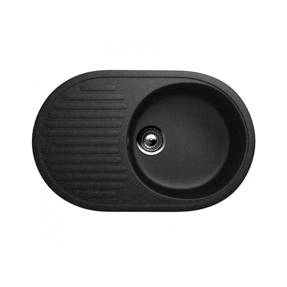 Chiuveta ovala de bucatarie ulgran u-107-308 din compozit negru