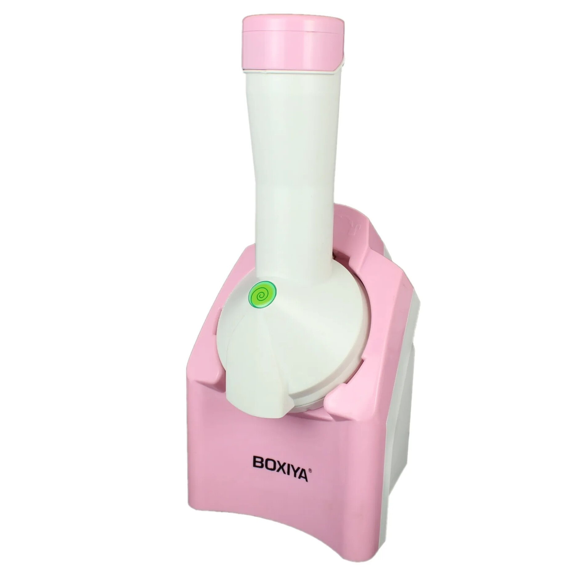 Masina de Preparat Inghetata cu Putere 210W, Usor de Curatat, Alimentare 230 V 50 Hz, Dimensiuni 193x162x388 mm, Ergonomica, Alb/Roz